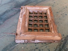 16th Century Spanish Iron Window with a Wooden Frame