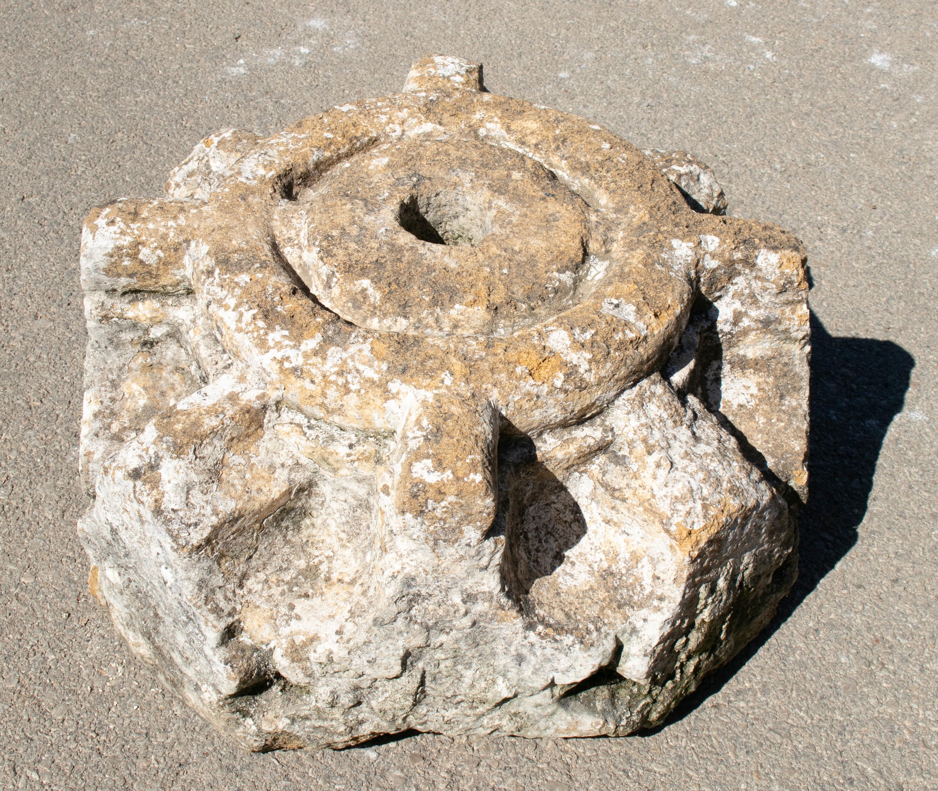 18th Century and Earlier 16th Century Spanish Keystone Wedged Where Arches Meet at the Apex of a Vault For Sale