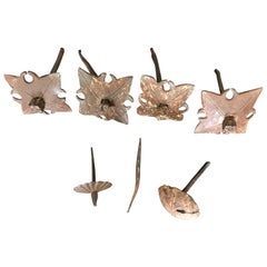 16th Century Spanish or Italian Baroque Wrought Iron Nails and Furniture Mounts