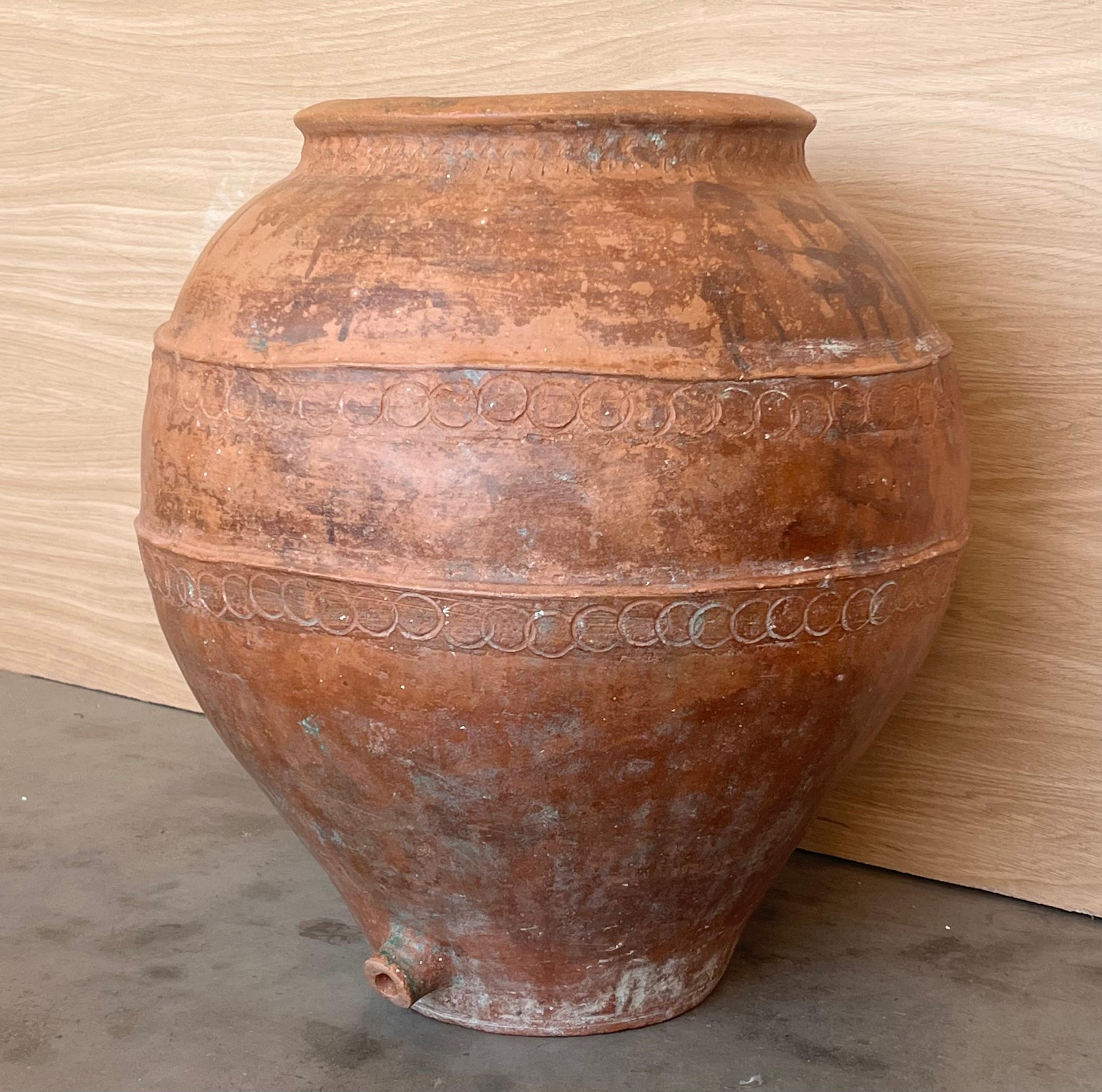 Baroque 16th Century Spanish Terracotta Vase For Sale