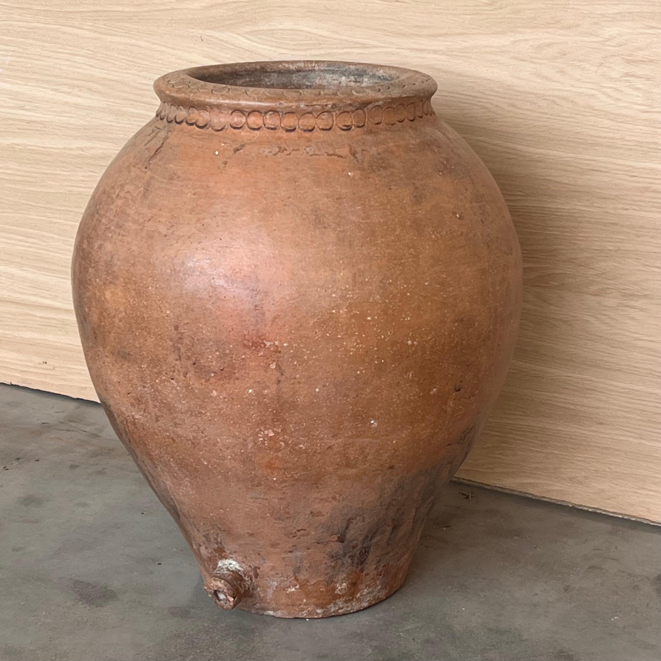 18th Century and Earlier 16th Century Spanish Terracotta Vase For Sale