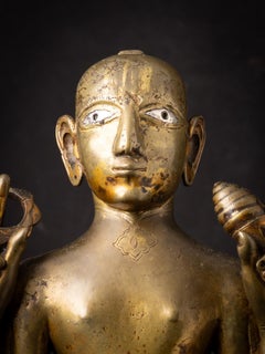 16th century Special antique bronze Vishnu statue from India