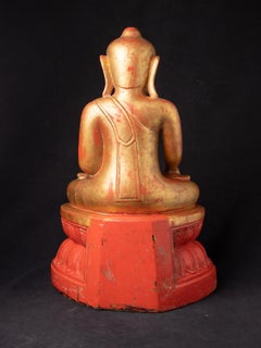 16th century Special antique wooden Burmese Buddha from Burma