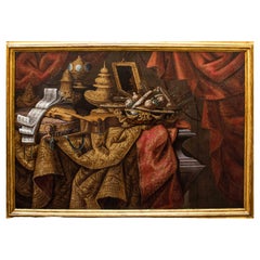 16th Century Still Life with Musical Instruments Painting by Antonio Tibaldi