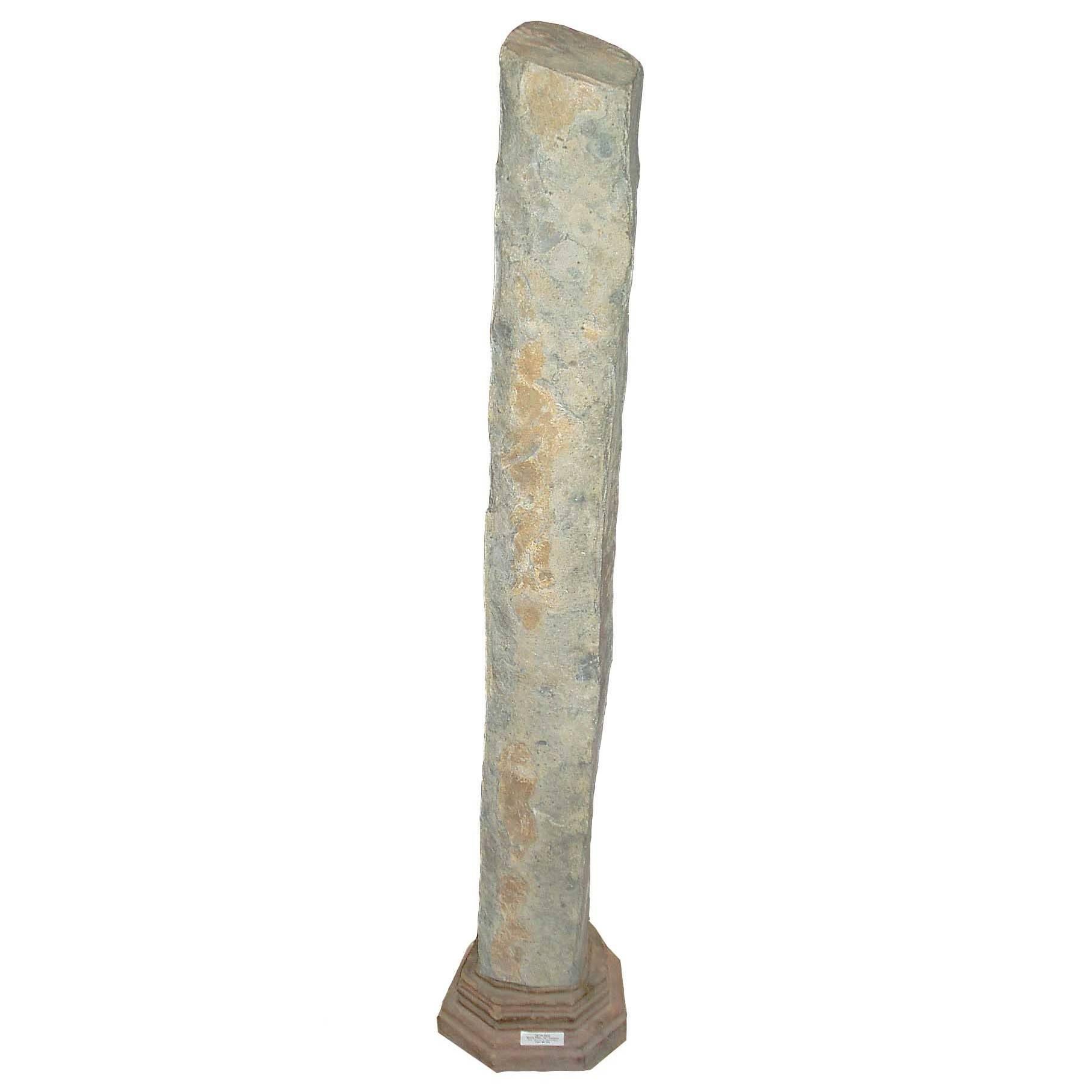 Hand-Carved 16th Century Stone Pillar, Sianxi, China For Sale