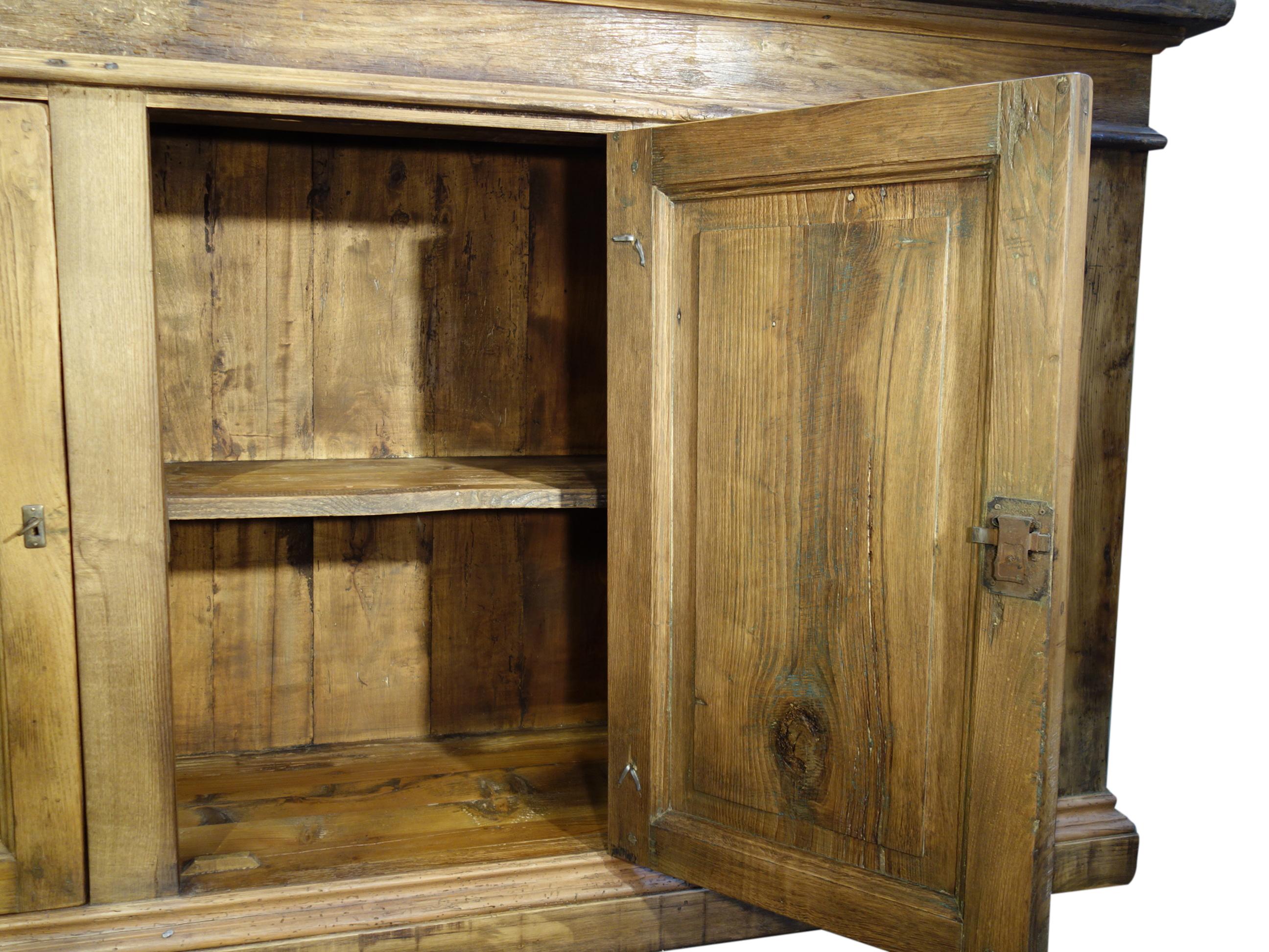 16th C Style Italian Chestnut 3 Door Credenza to order  For Sale 3
