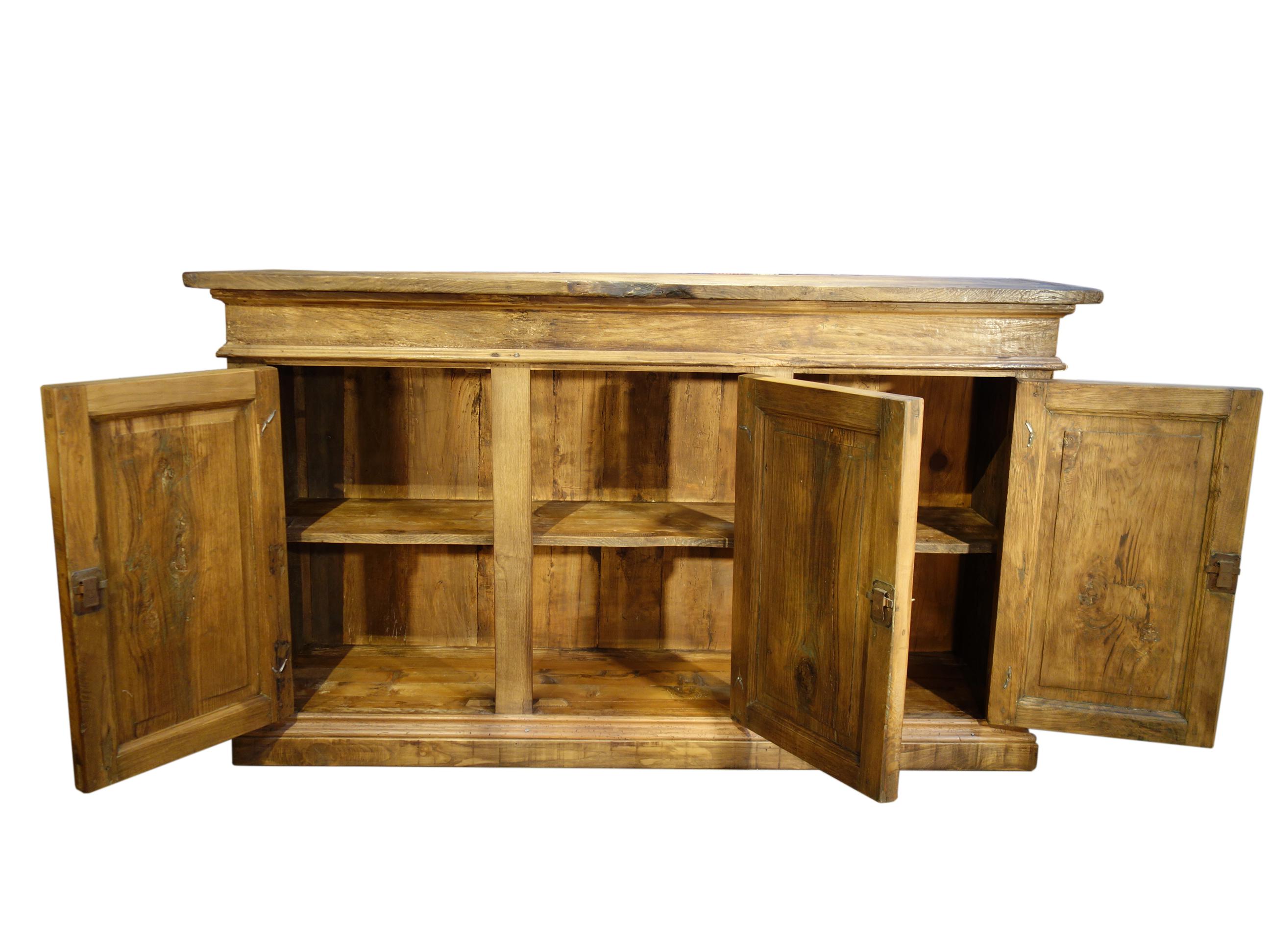 16th C Style Italian Chestnut 3 Door Credenza to order  For Sale 2