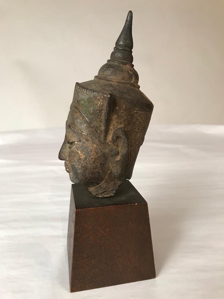 17th Century Thai Bronze Bust Of The Buddha  For Sale 2