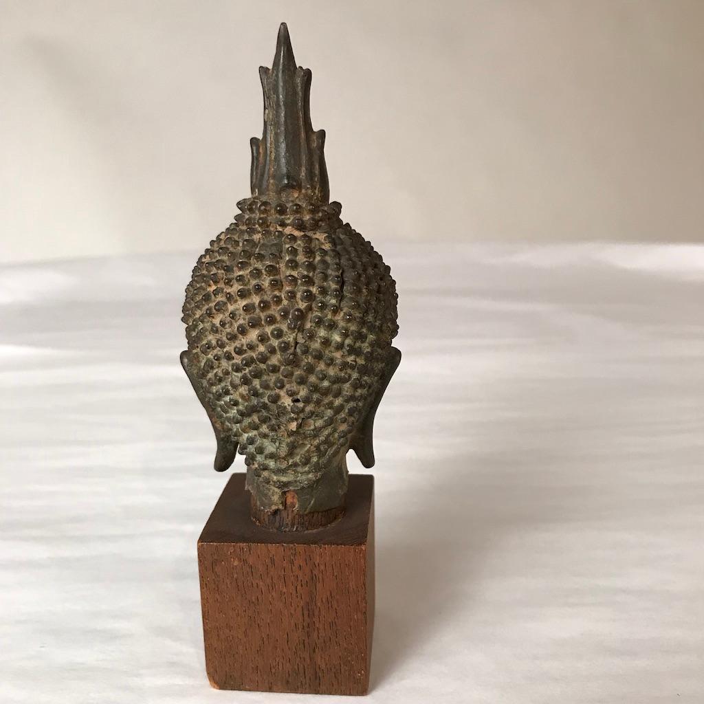 16th Century Thai Bronze Head of the Buddha In Good Condition In Stamford, CT