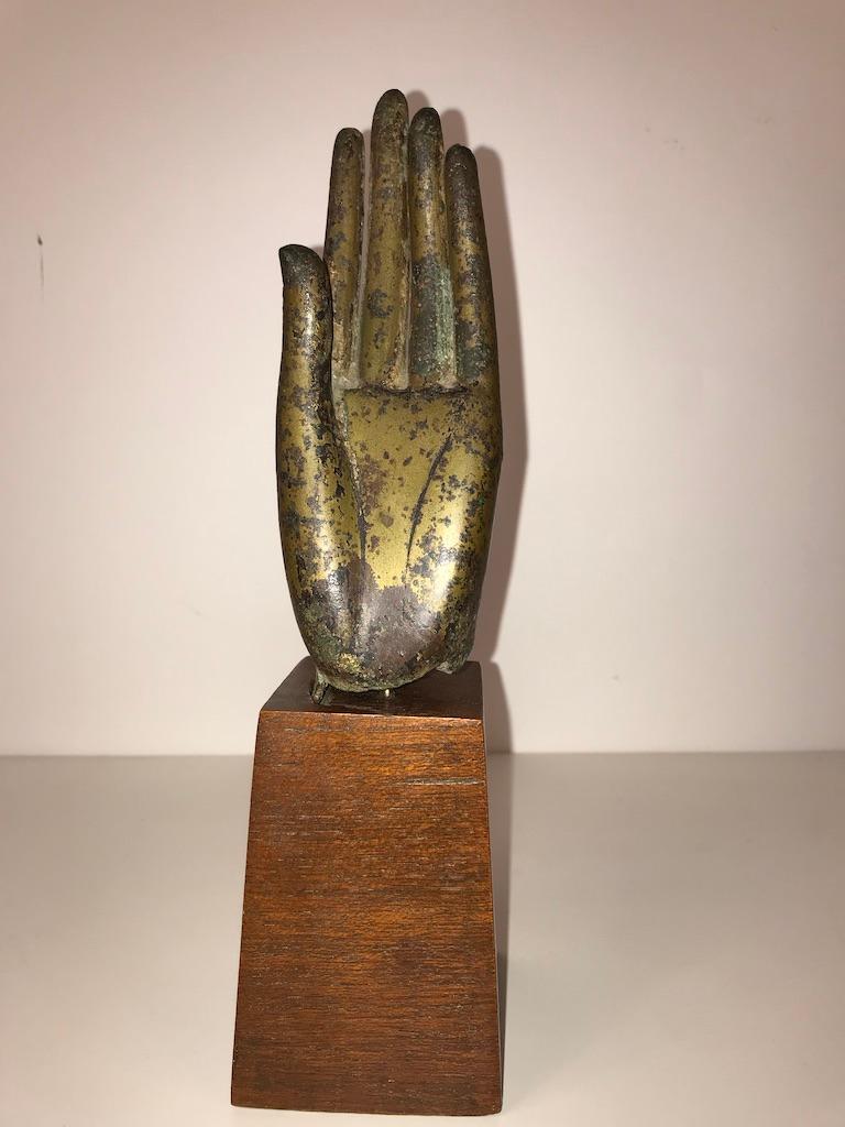 16th Century Thai Gilt Bronze Buddha Hand 2