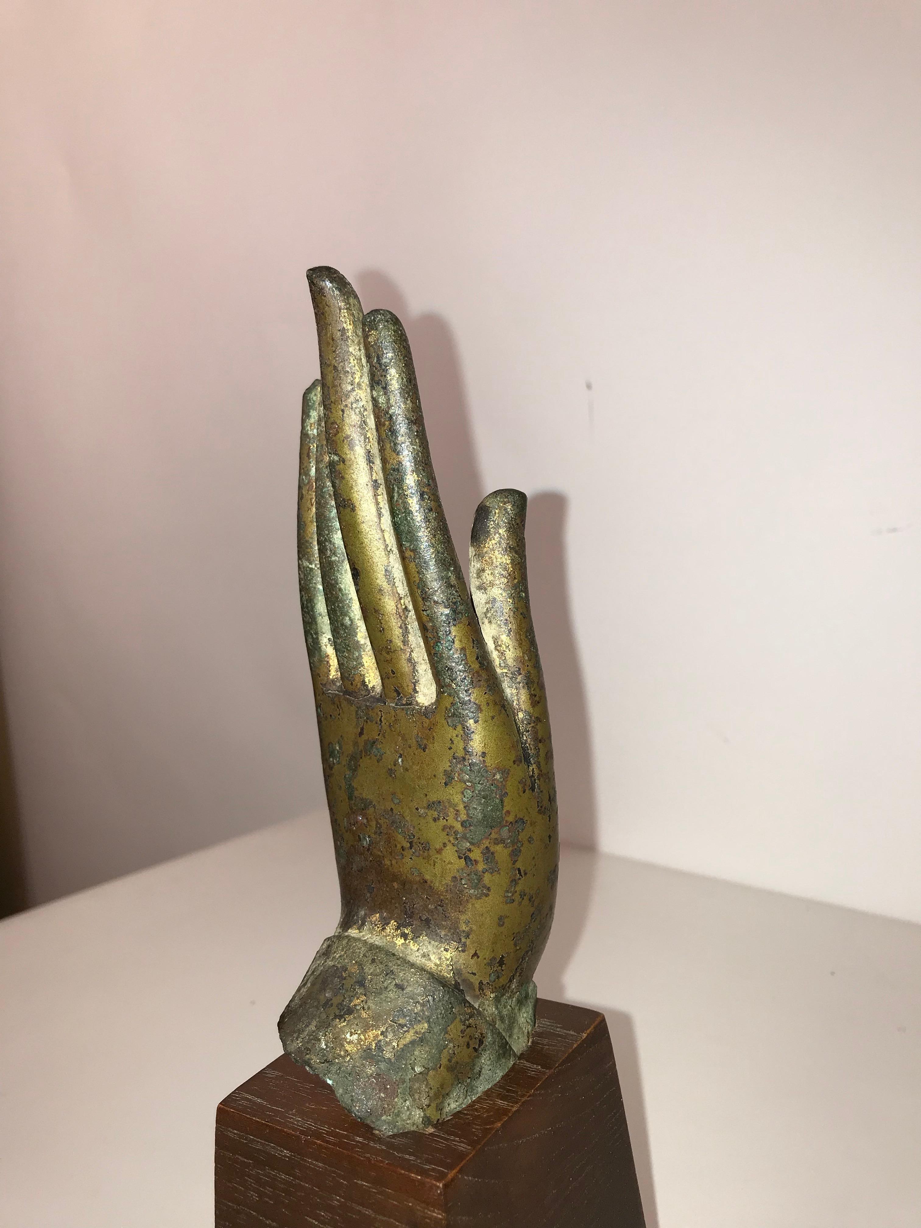 16th Century Thai Gilt Bronze Buddha Hand 4
