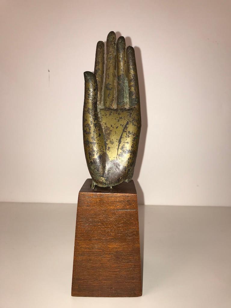 18th Century and Earlier 16th Century Thai Gilt Bronze Buddha Hand