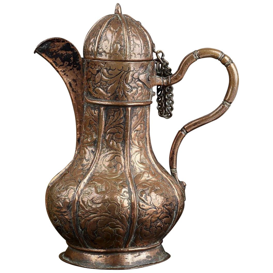 16th Century Venetian Copper Ewer For Sale