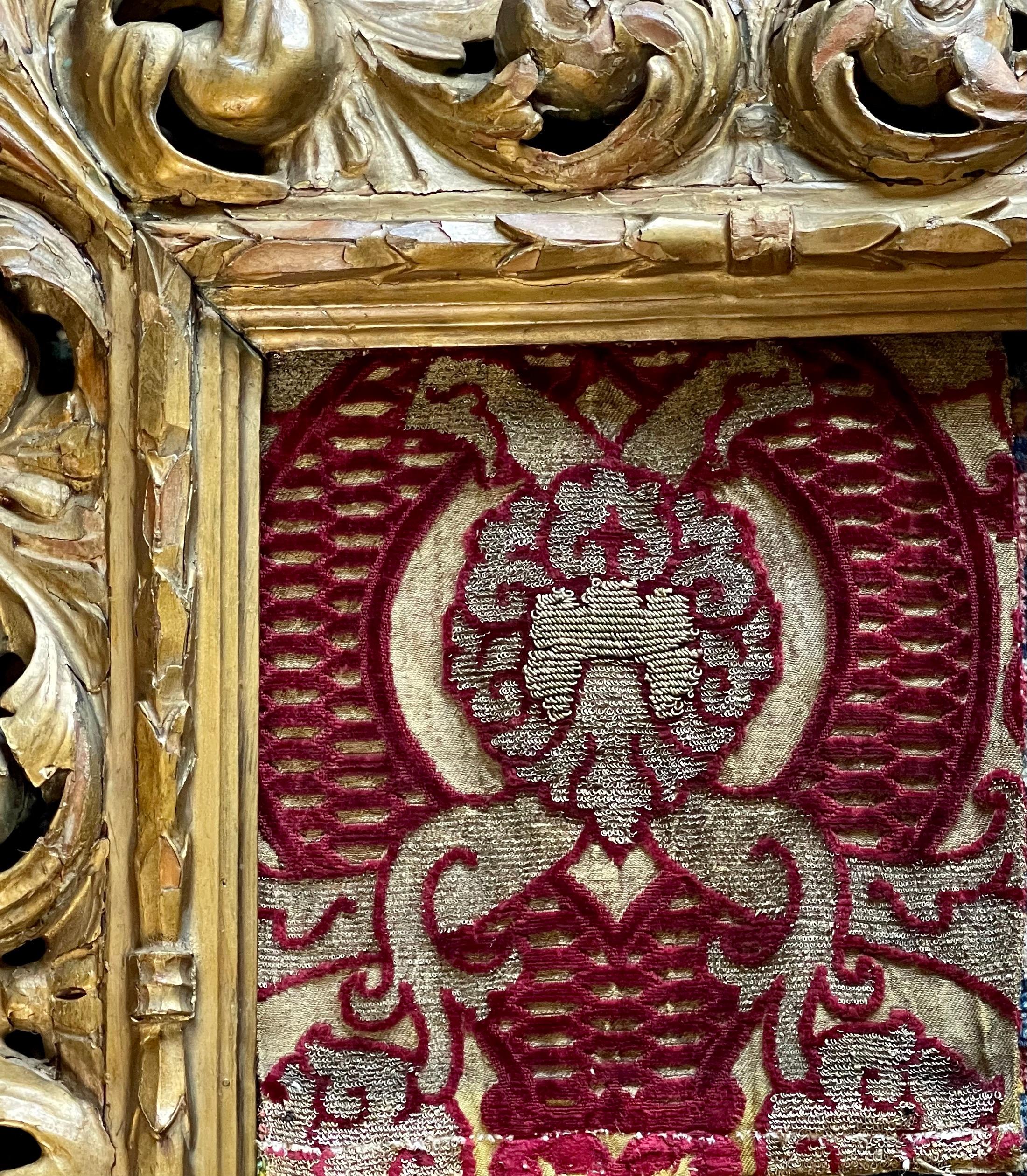 Hand-Woven 16th Century Venetian Renaissance Silk Velvet Panel For Sale
