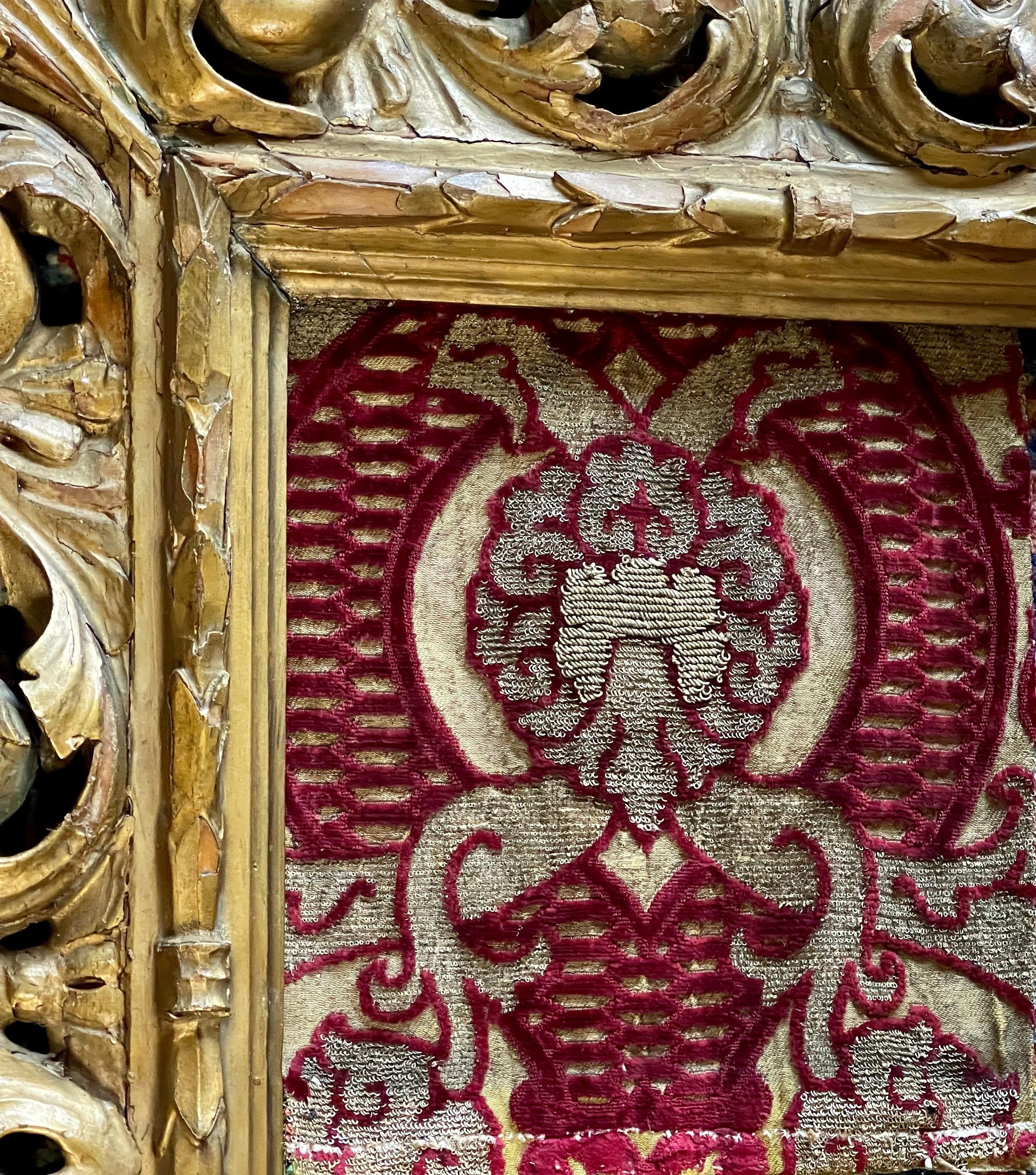 16th Century Venetian Renaissance Silk Velvet Panel In Good Condition For Sale In Canterbury, GB