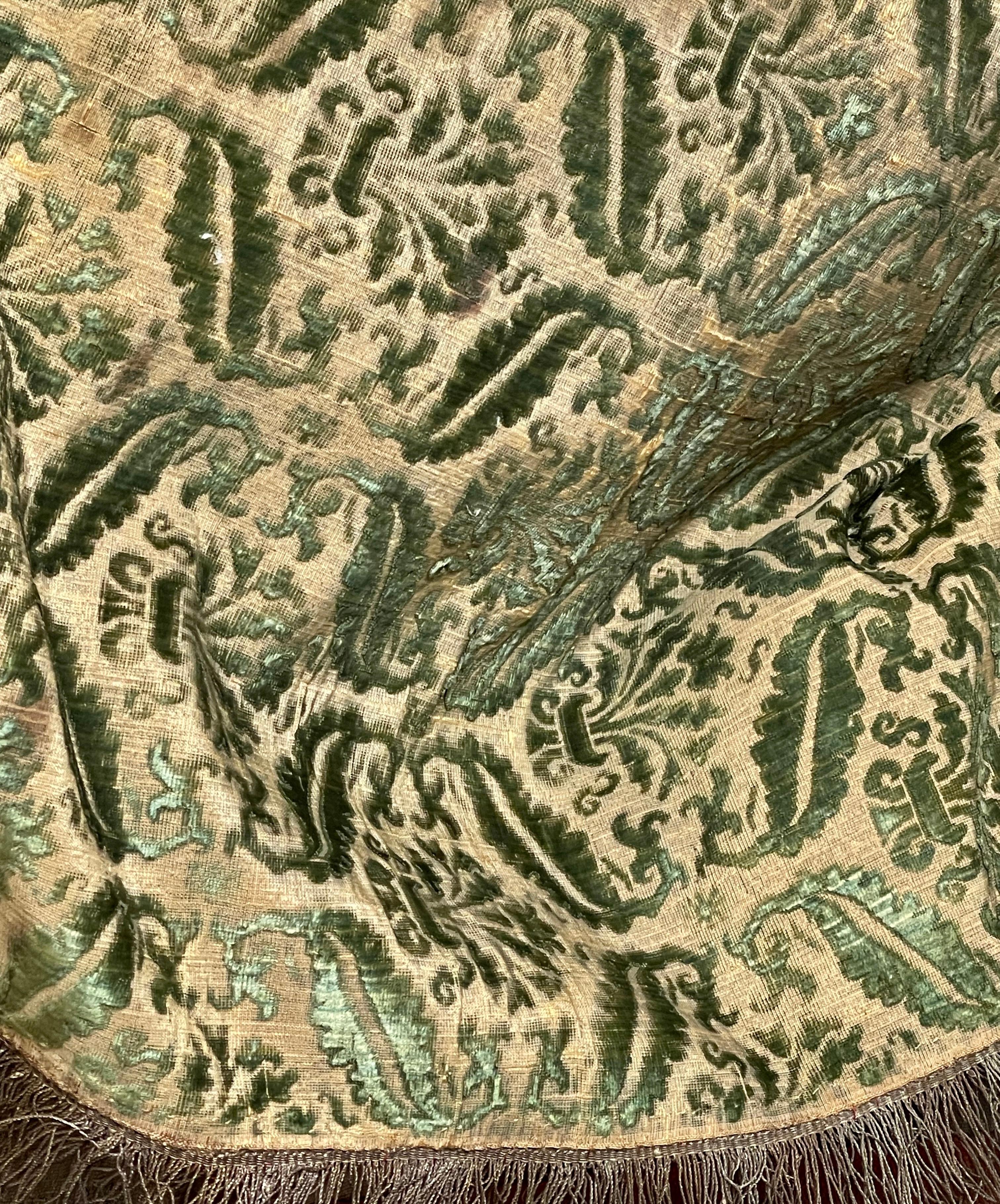 Renaissance 16th Century Venetian Silk Velvet Cover For Sale