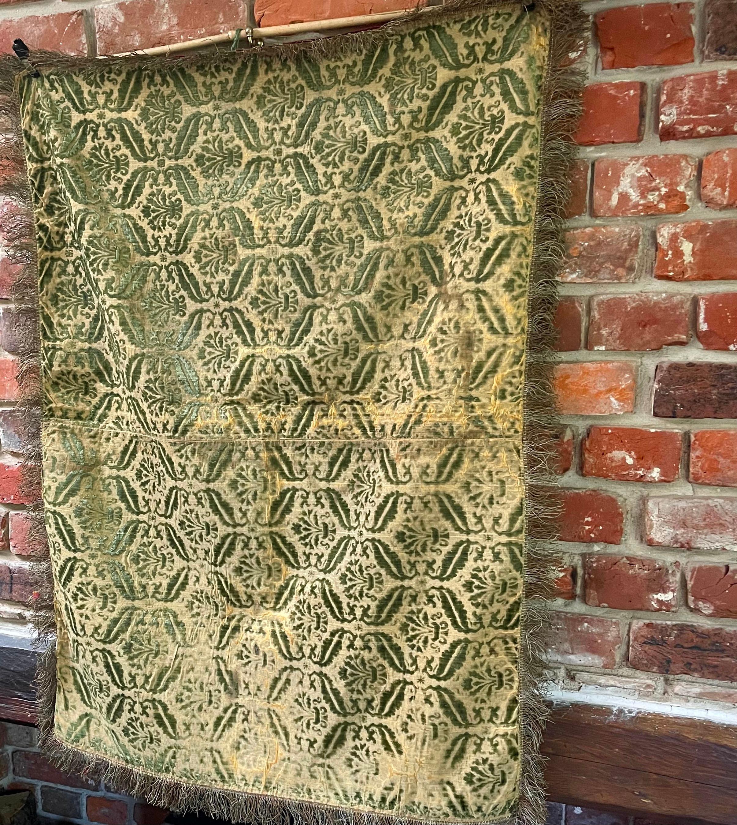 Italian 16th Century Venetian Silk Velvet Cover For Sale