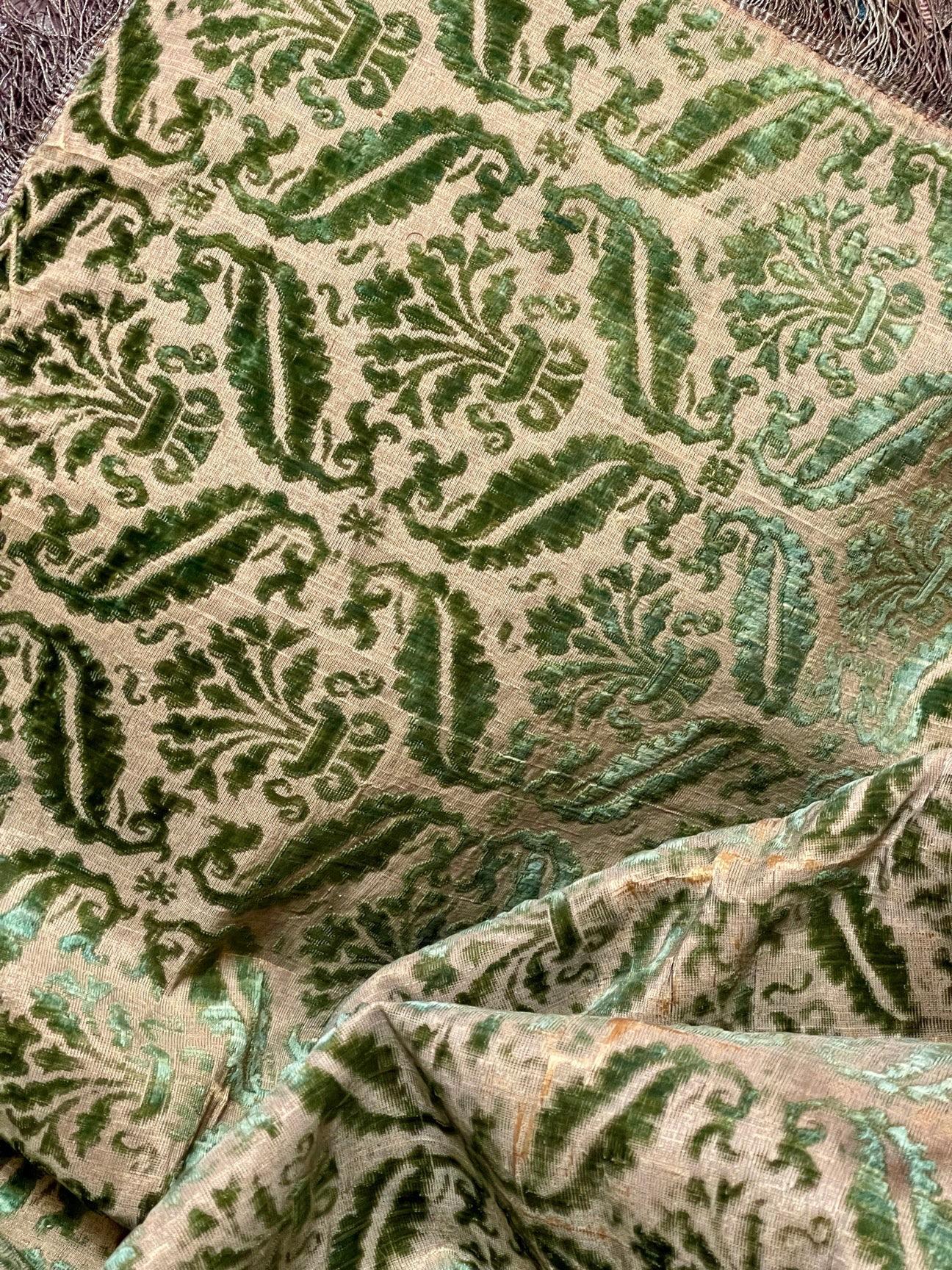 18th Century and Earlier 16th Century Venetian Silk Velvet Cover For Sale