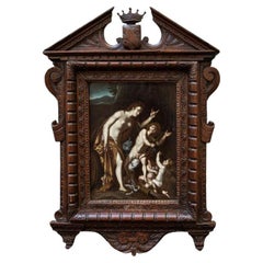 16th Century Venus and Cupid Fontainebleau School Painting Oil on Panel