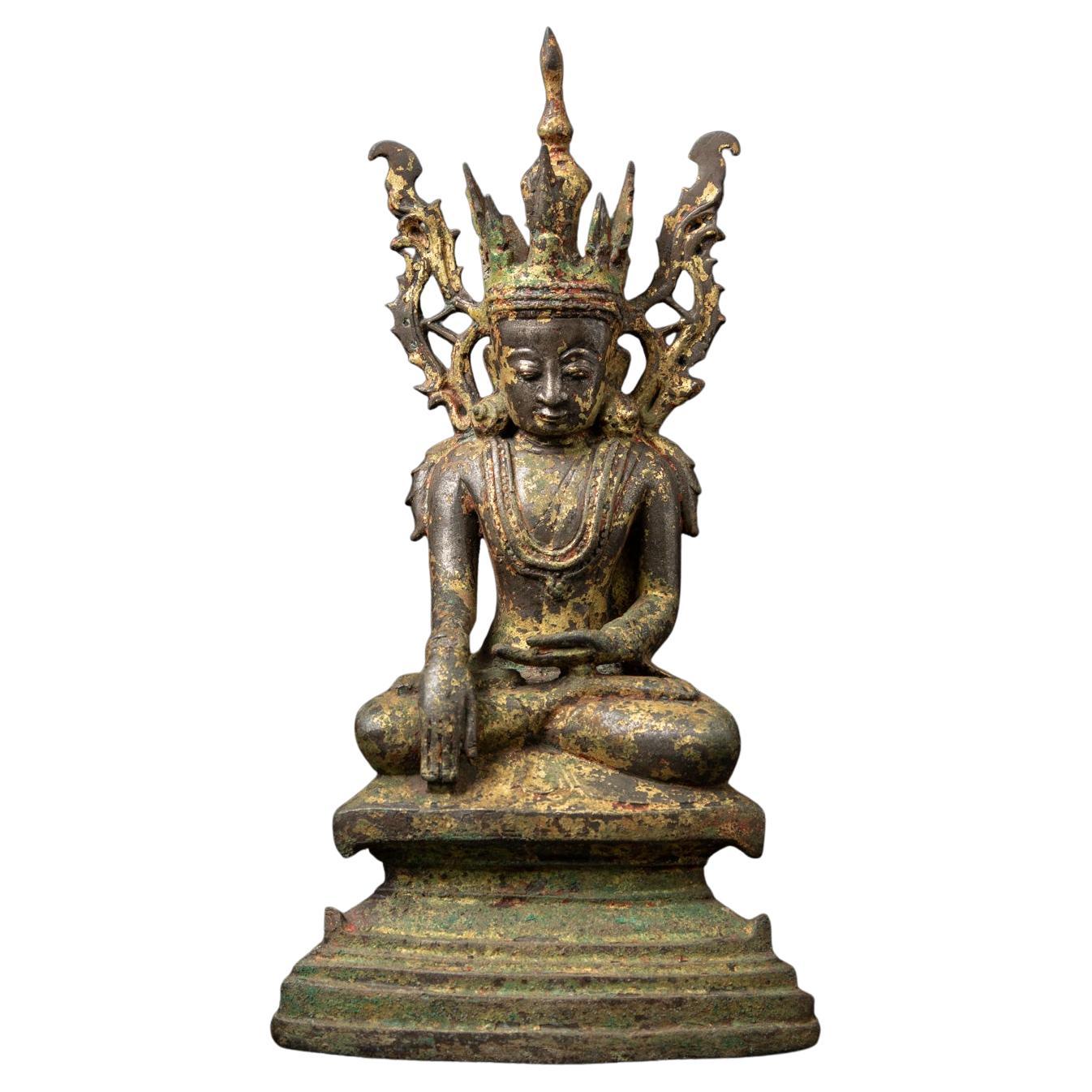 16th century Very special bronze Burmese Buddha statue from Burma