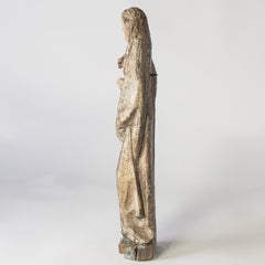 16th Century Wooden Madonna with Child, circa 1500