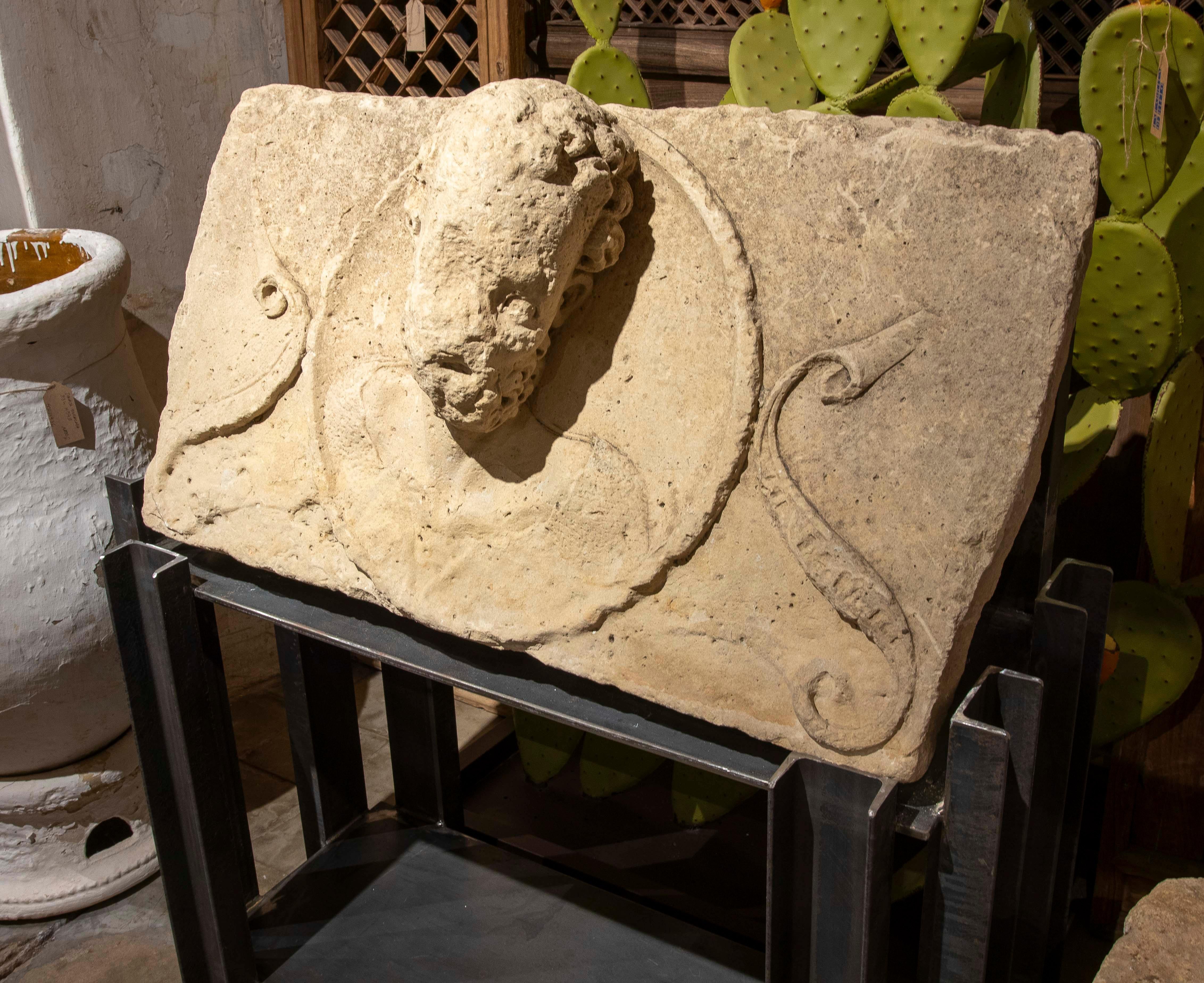 Italian 16th Hand Carved Stone Relief Renaissance Building Façade For Sale