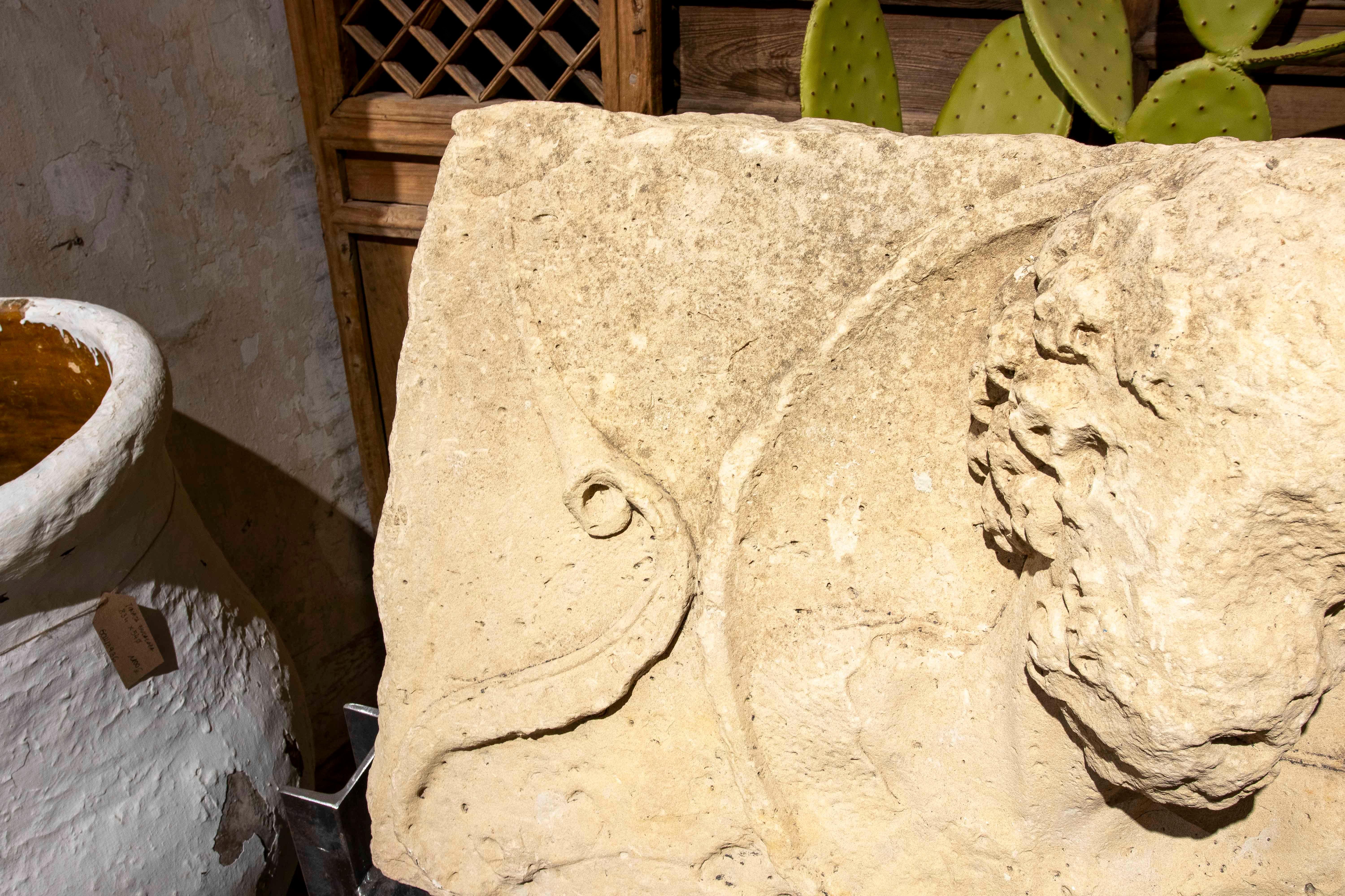 16th Hand Carved Stone Relief Renaissance Building Façade For Sale 1