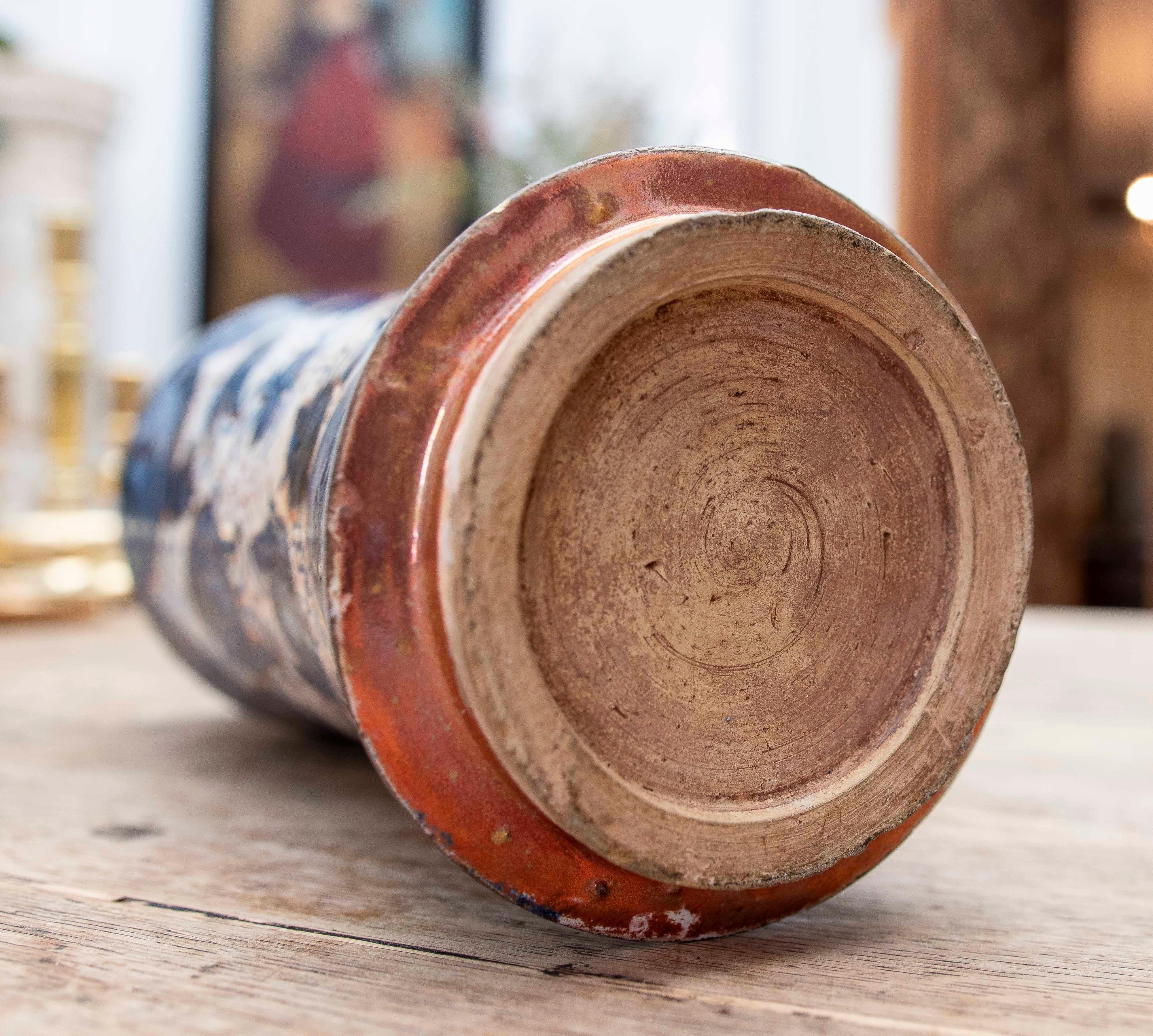 Jarra Hispano-Mooris XVI de Talavera Policromada con Reflejos Metálicos en venta 10