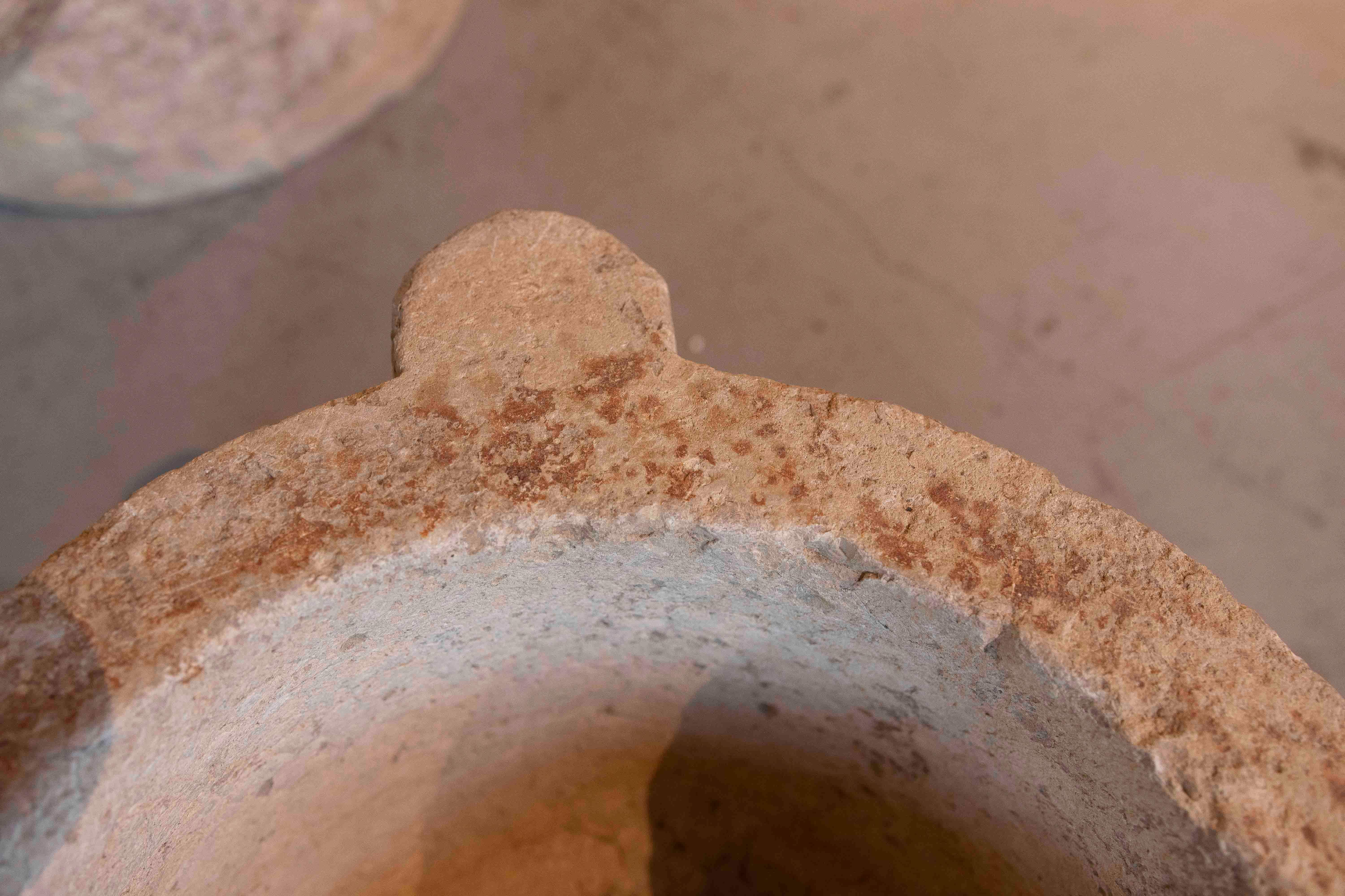 16th Large Antique Carved Stone Mortar For Sale 2