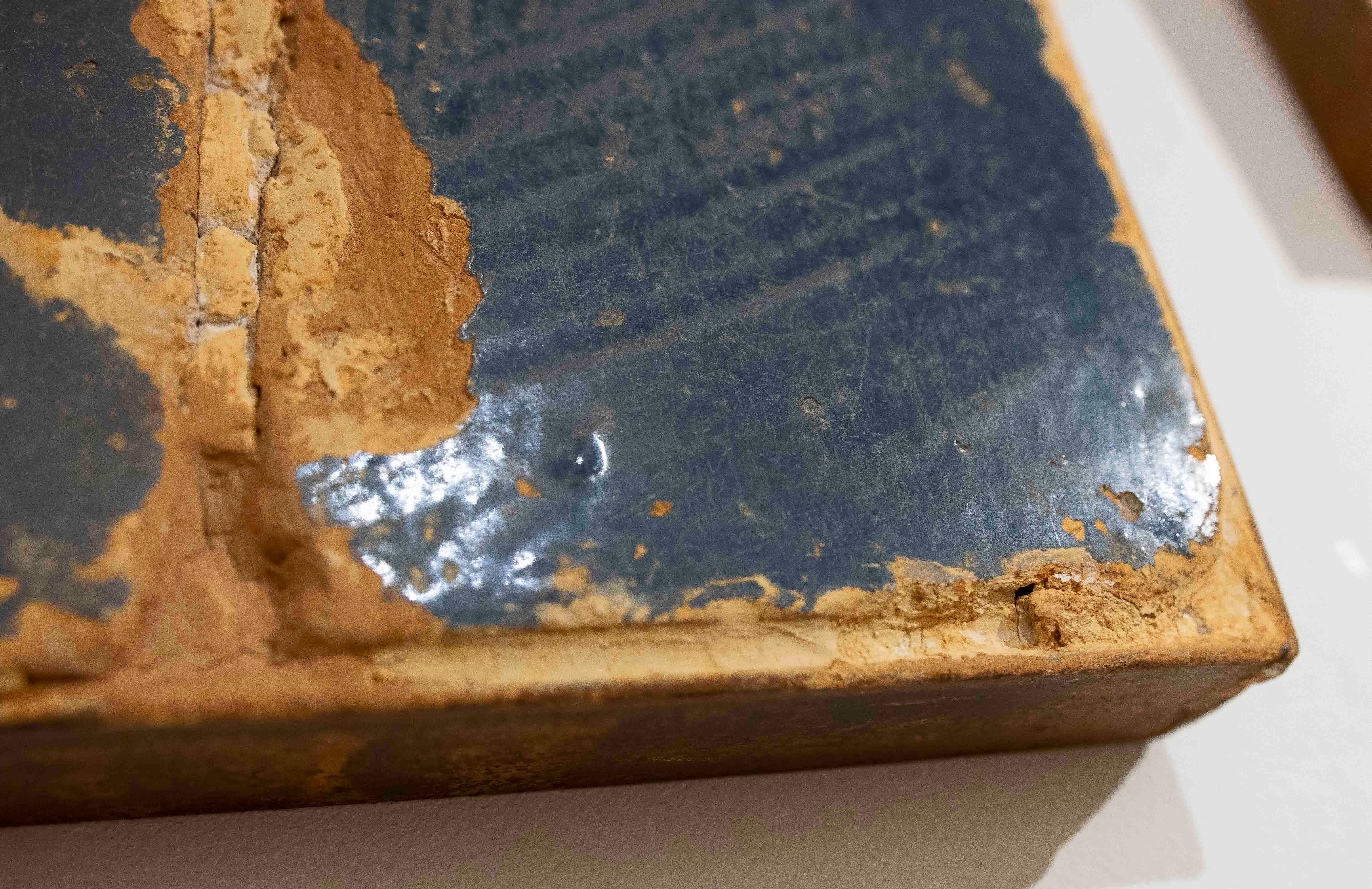 16th Panel of Antique Blue Tiles with Patina and Authentic Aging en venta 3