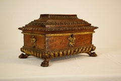 16th Century Tuscany Carved and Gilded Wood Box