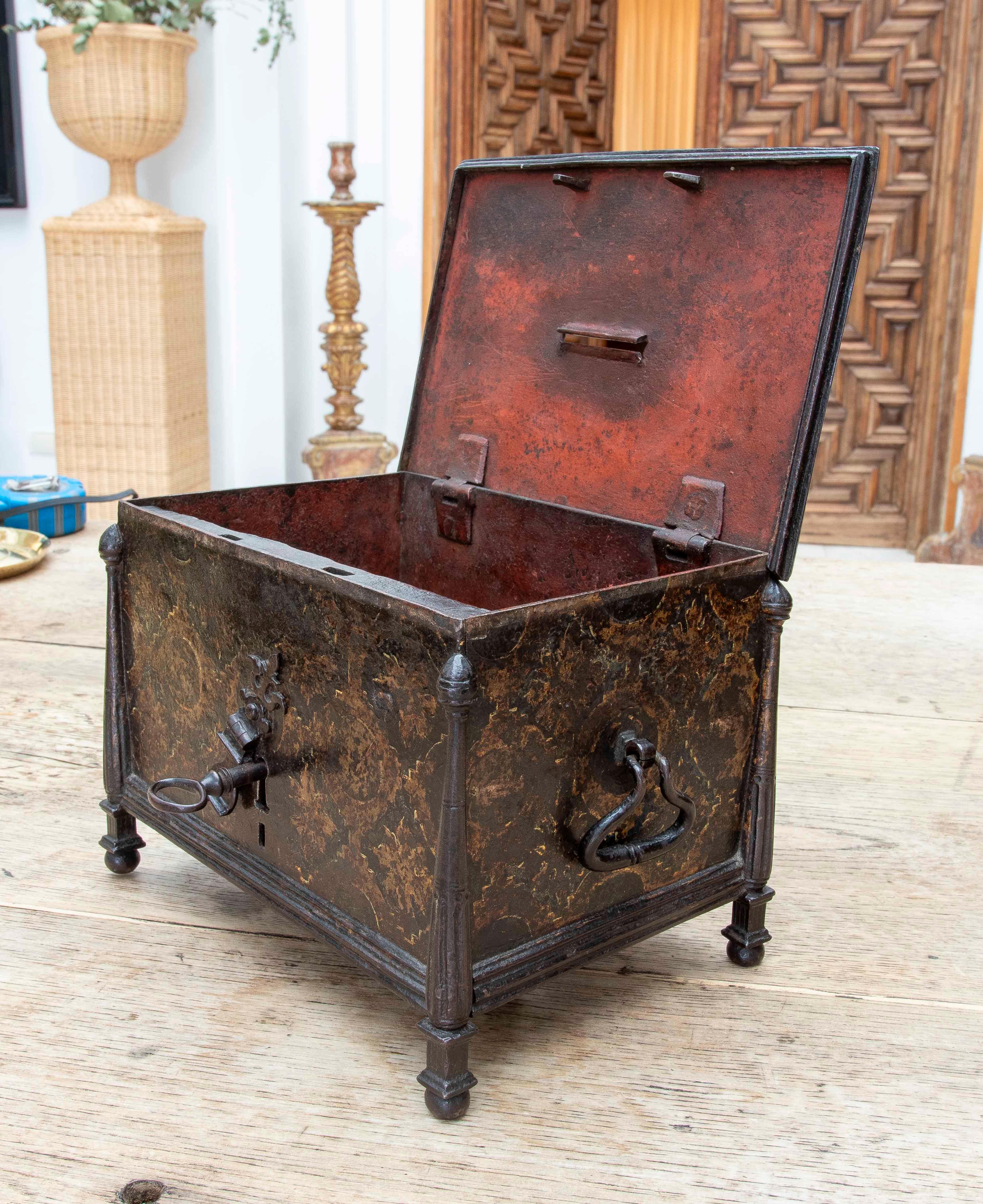16th Wrought Iron Safe, Renaissance Style, for Donations or Cash Chest For Sale 2