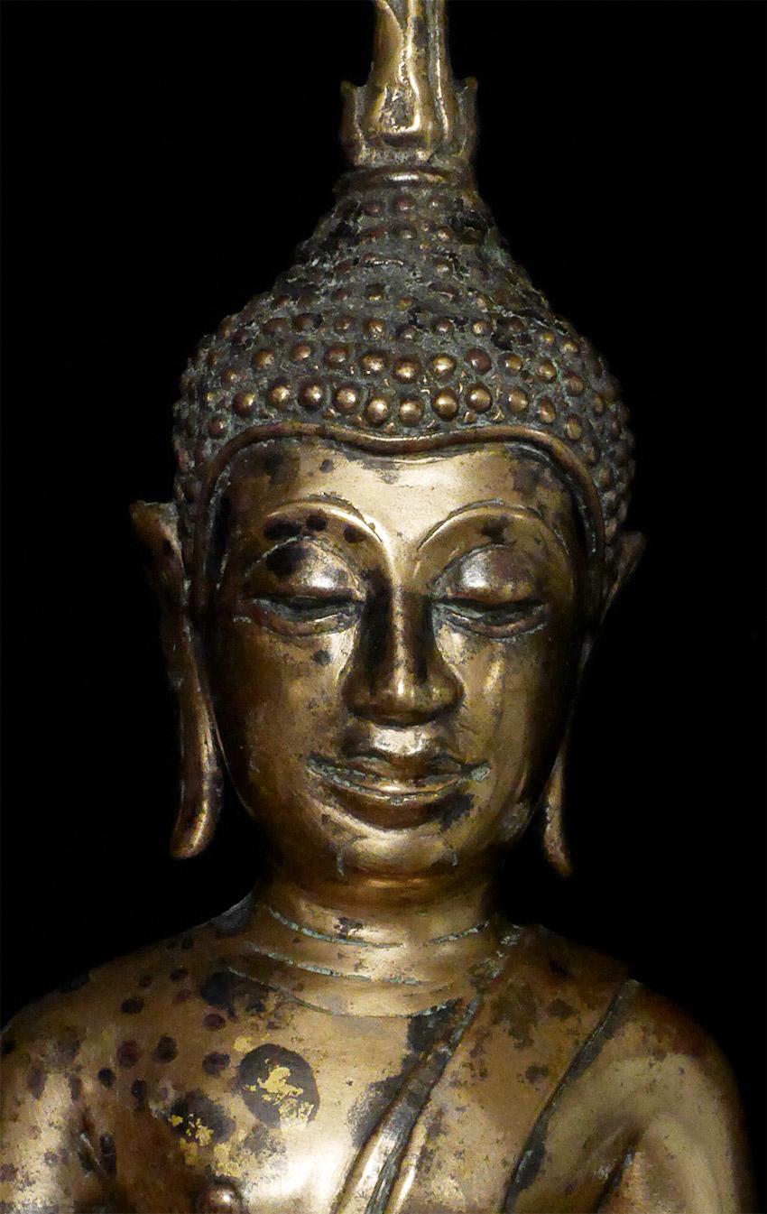 16thC Northern Thai Bronze Buddha, Very Finely Cast and Sculpted, 7920 For Sale 3