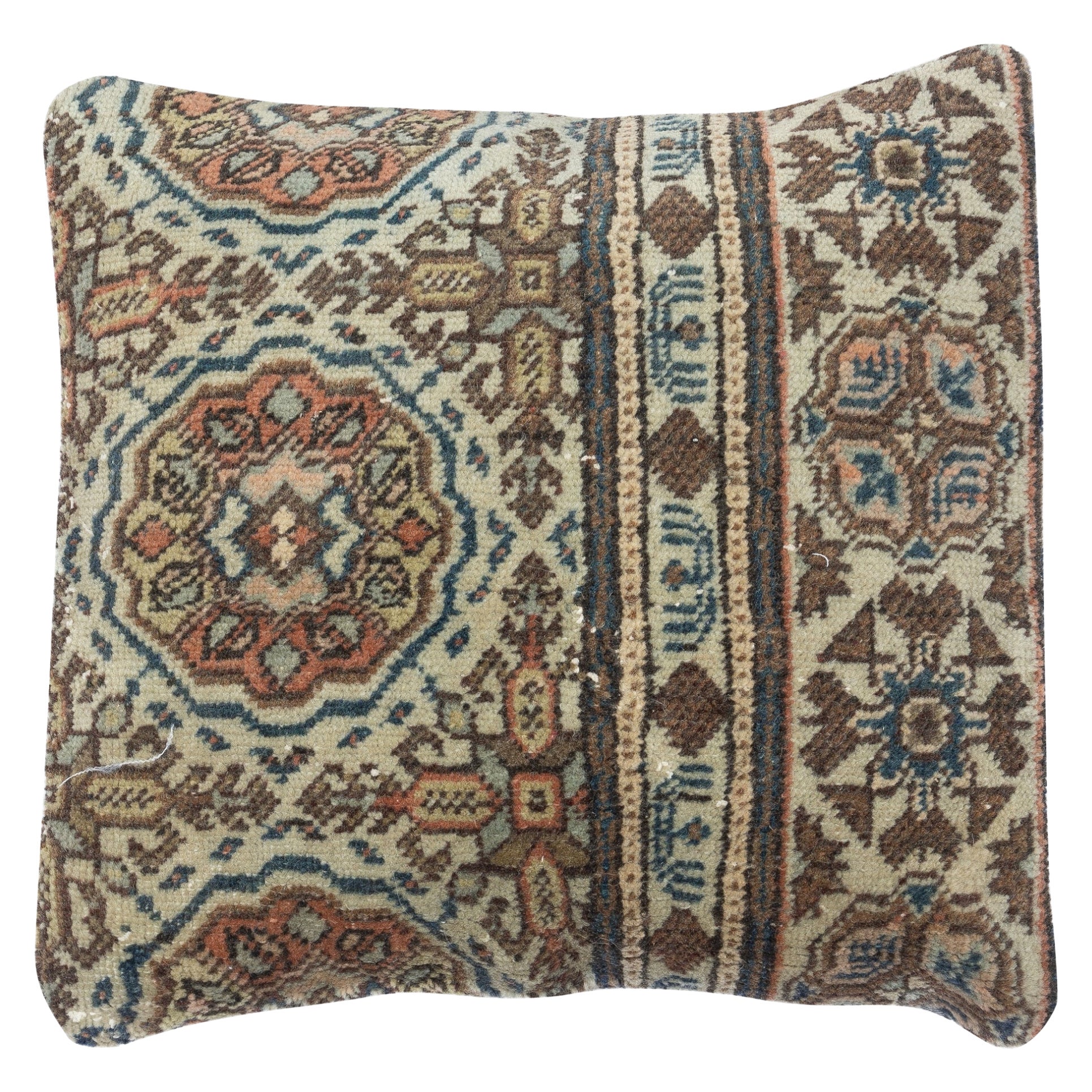 16"x16" Handmade Turkish Wool Cushion Cover. Rug Pillow. Accent Pillow Cover in vendita