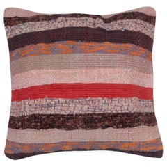16"x16" Handwoven Kilim Cushion Cover. Vintage Accent Pillow. Throw Pillow