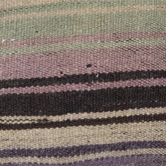 16"x16" Handwoven Kilim Cushion Cover. Vintage Pillowcase. Striped Accent Pillow
