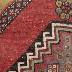 16"x16" Rustic Cushion Cover. Handmade Rug Pillow. Vintage Square Pillowcase