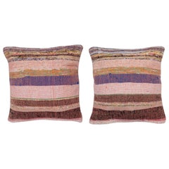 16"x16" SET OF 2 - Handwoven Kilim Cushion Covers. A pair of Accent Pillows