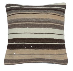 16"x16" SET OF 2 - Vintage Cushion Covers. Flatweave Kilim Accent Pillows