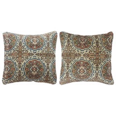 16"x16" SET OF 2 - Vintage Throw Pillowcases. Cushion Covers. Toss Pillow Covers