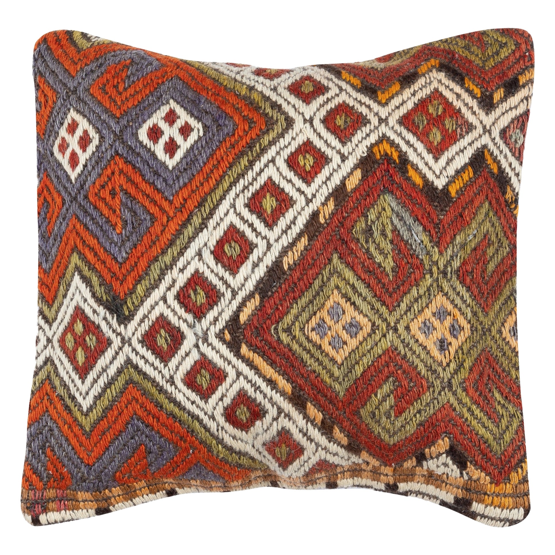 16 "x16" Copricuscino tradizionale. Cuscino per tappeti fatto a mano. Cuscino d
accento turco