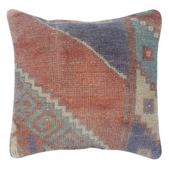 16"x16" Vintage Cushion Cover. Handmade Rug Throw Pillow. Accent Pillow Cover