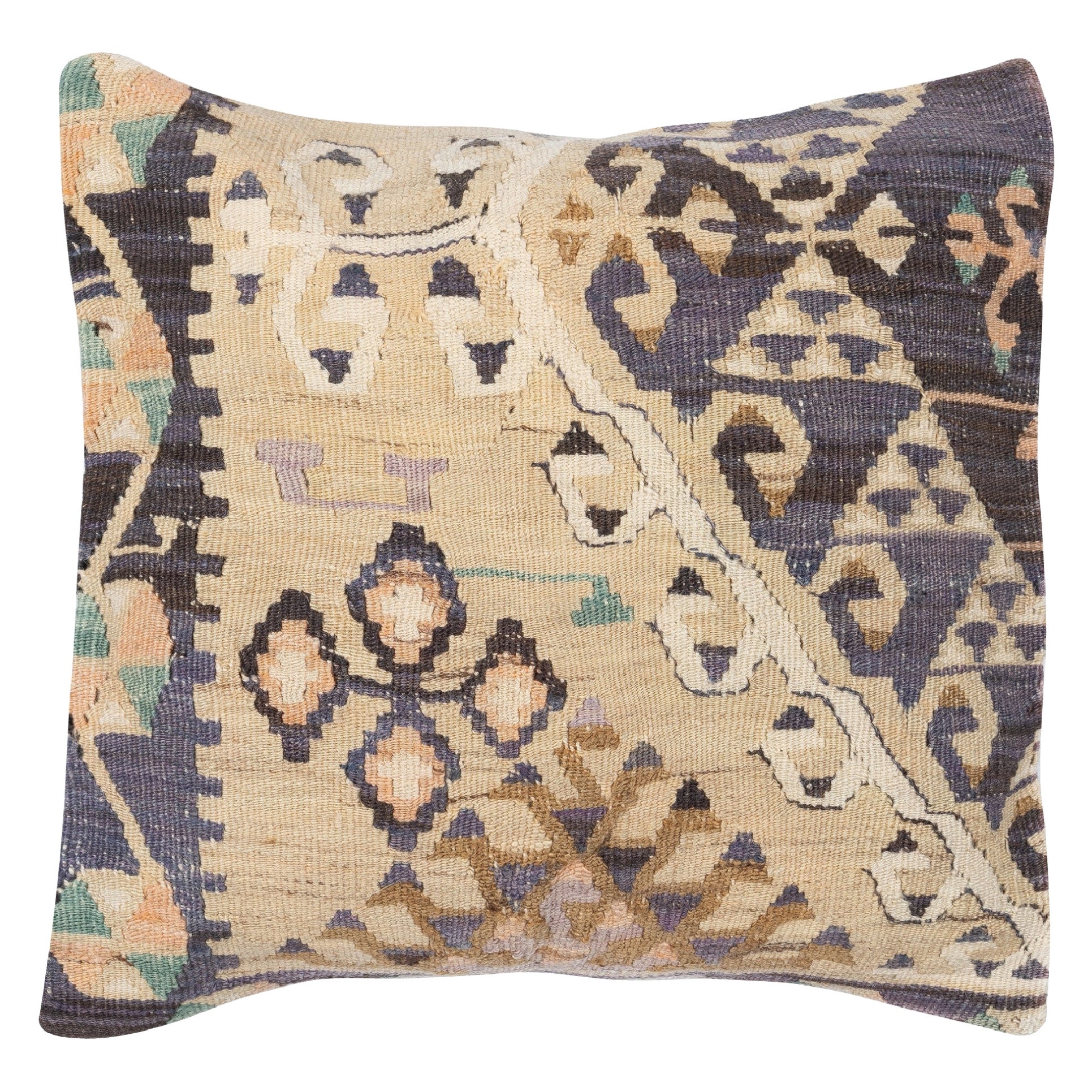 Taie d
oreiller Vintage By. Tapis fait main Housse de coussin. Oreiller turc