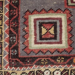 16"x16" Vintage Wool Cushion Cover. Handknotted Rug Pillow. Turkish Throw Pillow