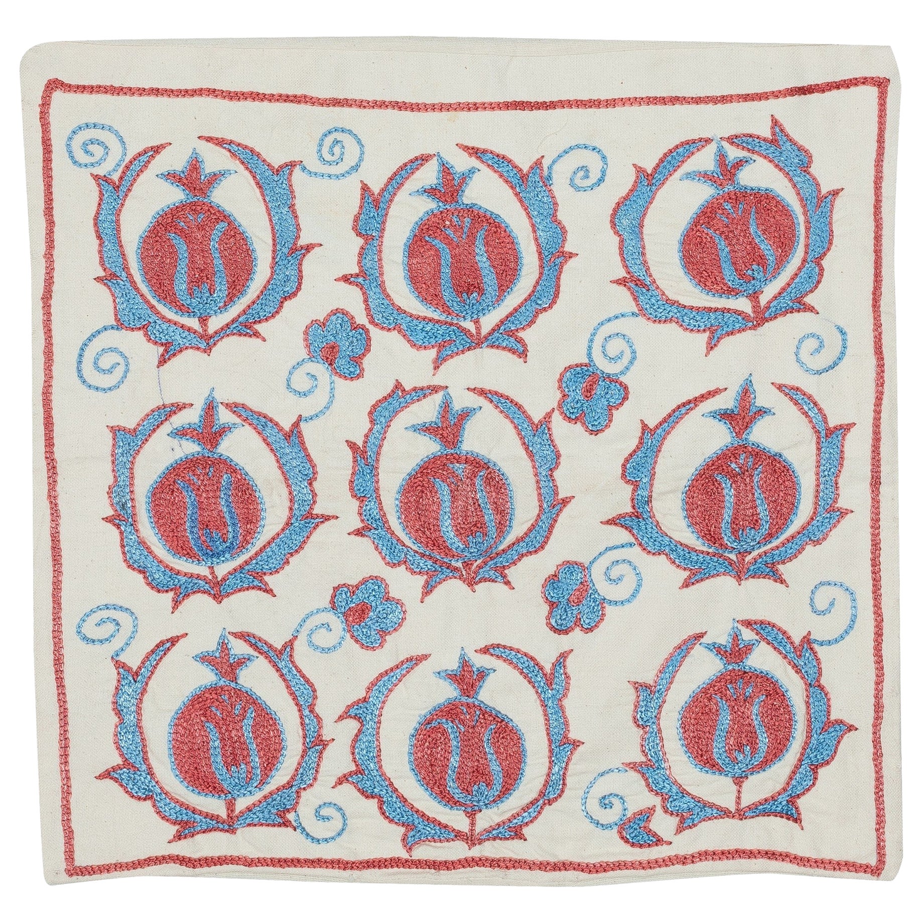 16"x17" Cotton Embroidery Cushion Cover. New Lace Pillow. Handmade Throw Pillow