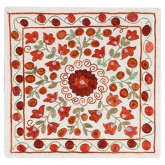 16"x17" Handmade New Central Asian / Uzbek Silk Embroidered Suzani Cushion Cover