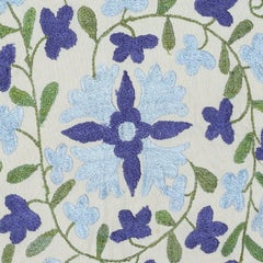 16"x18" Embroidered Throw Pillow. Handmade Cushion Cover. Cotton Accent Pillow