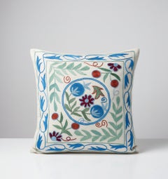 16"x18" Silk Cushion Cover, Embroidery Toss Pillow, Colorful Accent Pillow