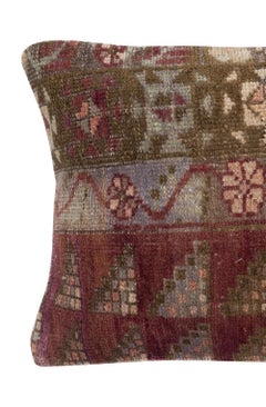 16"x23" Vintage Handmade Cushion Cover. Turkish Pillowcase. Lumbar Pillow Cover