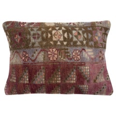 Housse de coussin vintage faite à la main 16 "x23". Taie d
oreiller turque. Housse d
oreiller lombaire